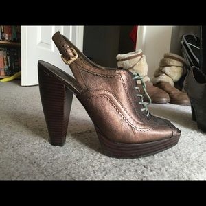 Nine West Bronze high heeled Sandals